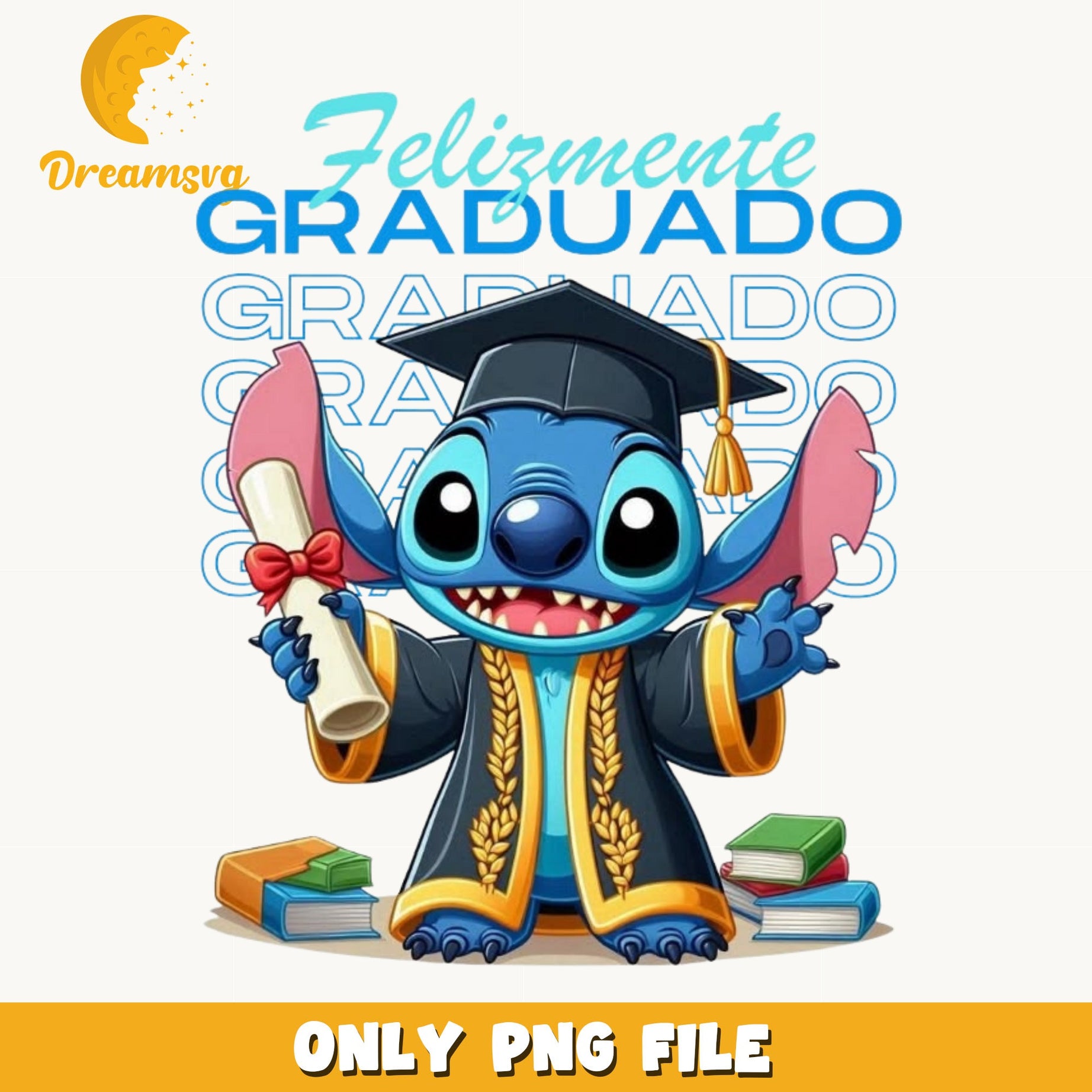 Stitch Graduation PNG, Felizmente Graduado PNG, Disney PNG