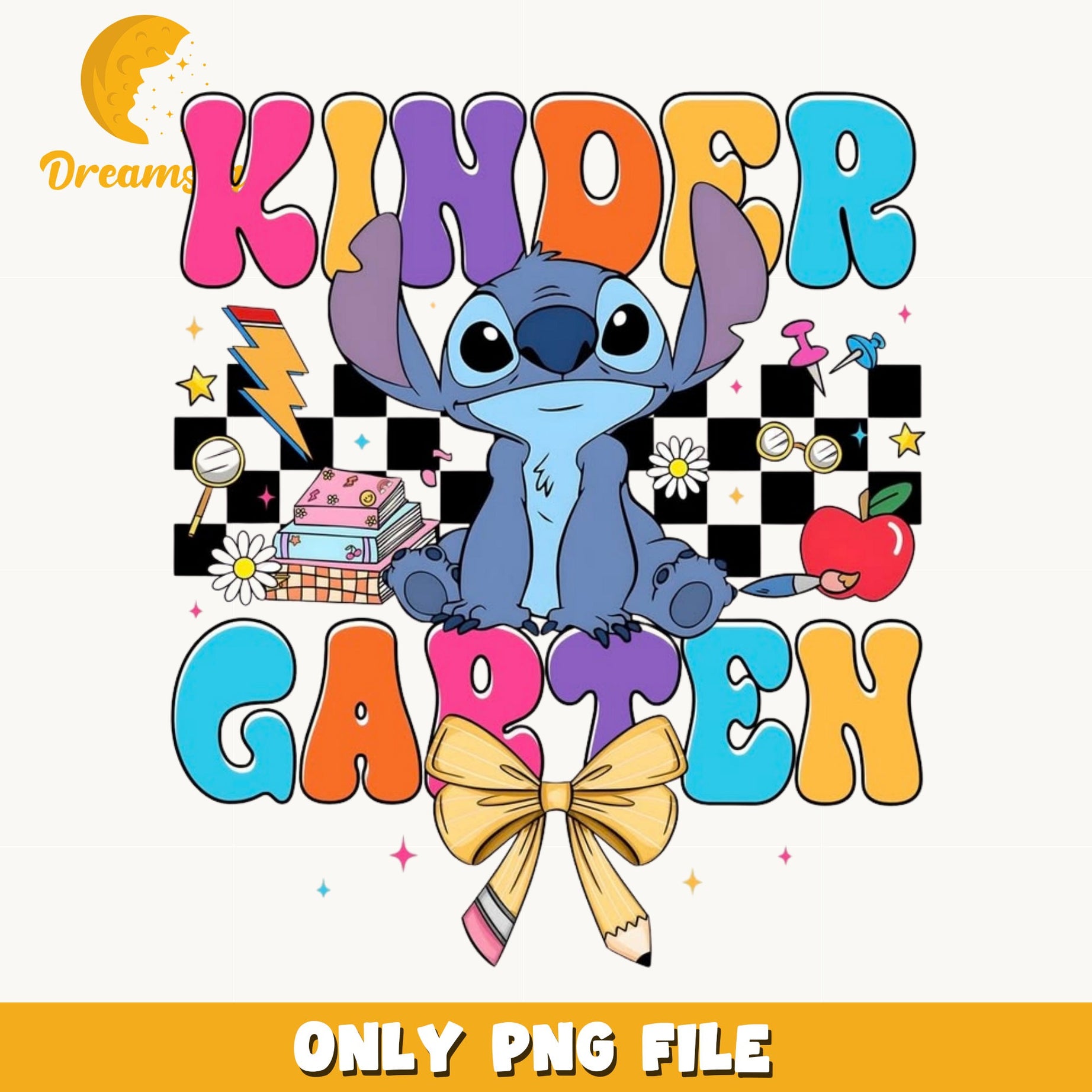 Stitch Kindergarten PNG, Back To School PNG, Disney PNG