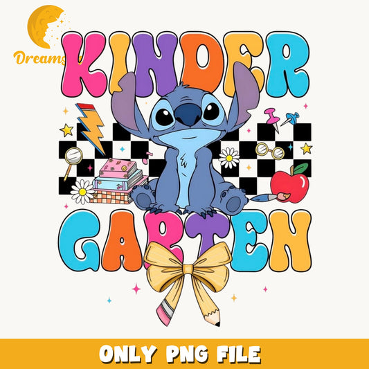 Stitch Kindergarten PNG, Back To School PNG, Disney PNG