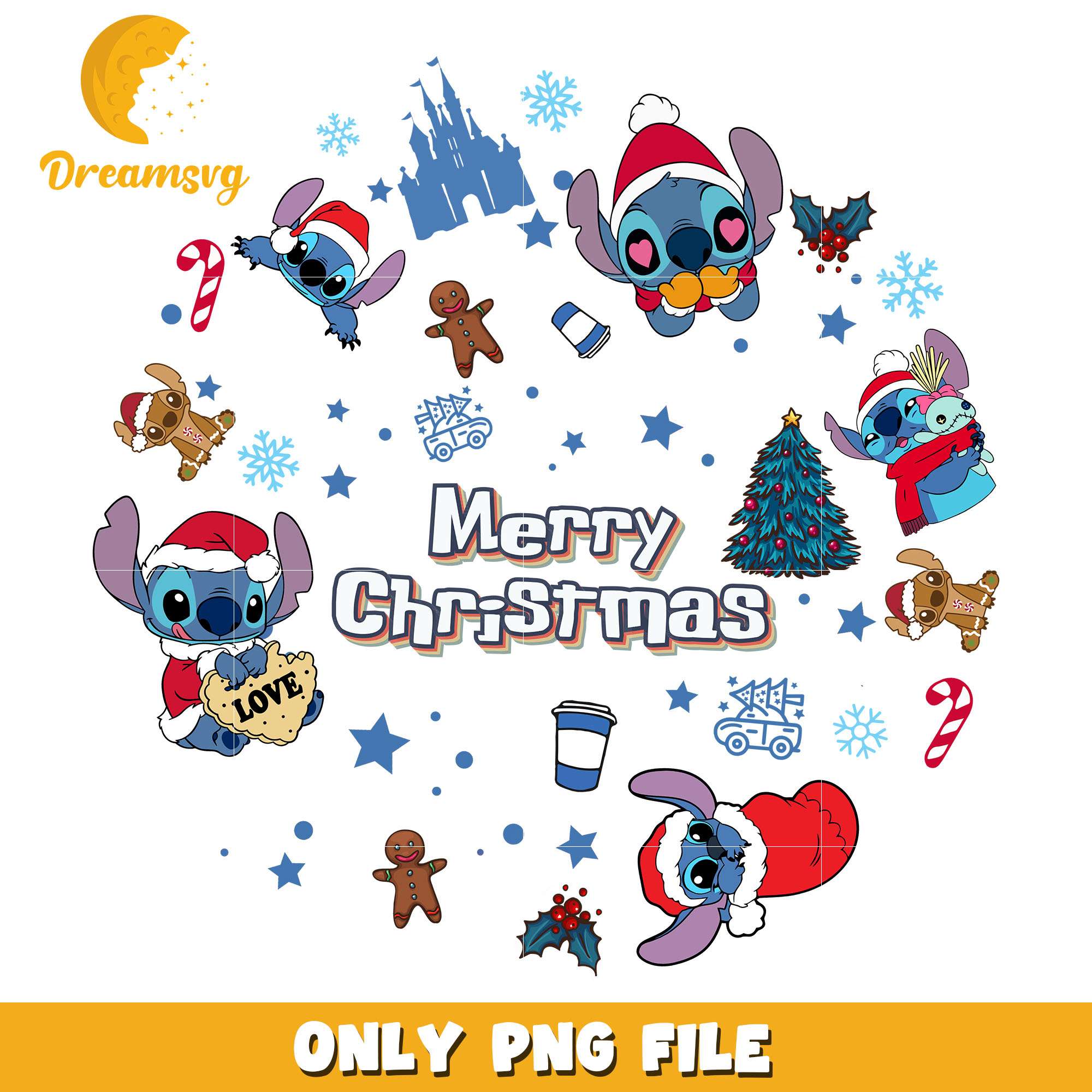 Stitch character merry christmas png, stitch png, christmas png
