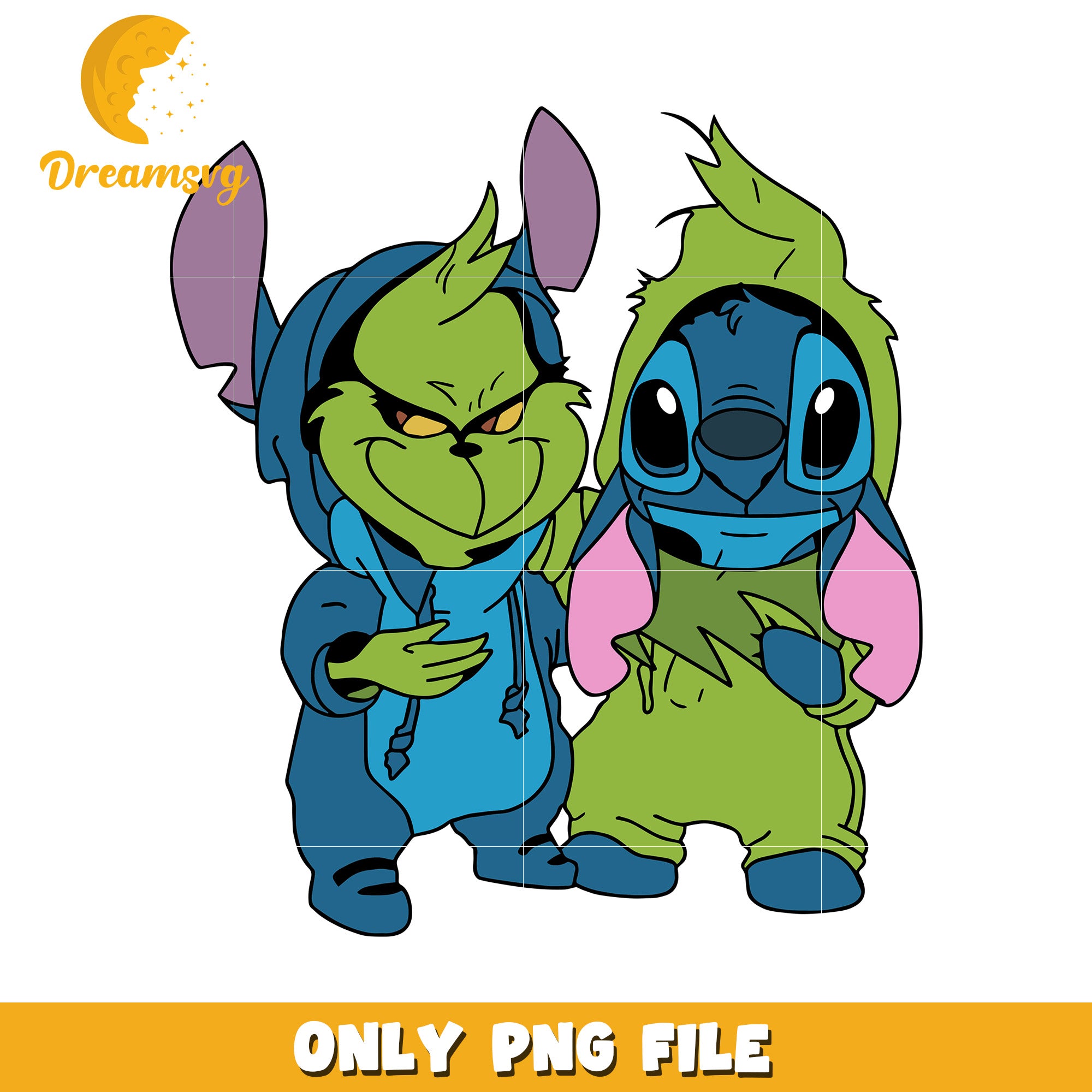 Stitch and grinch costume png, merry christmas png, happy grinch png