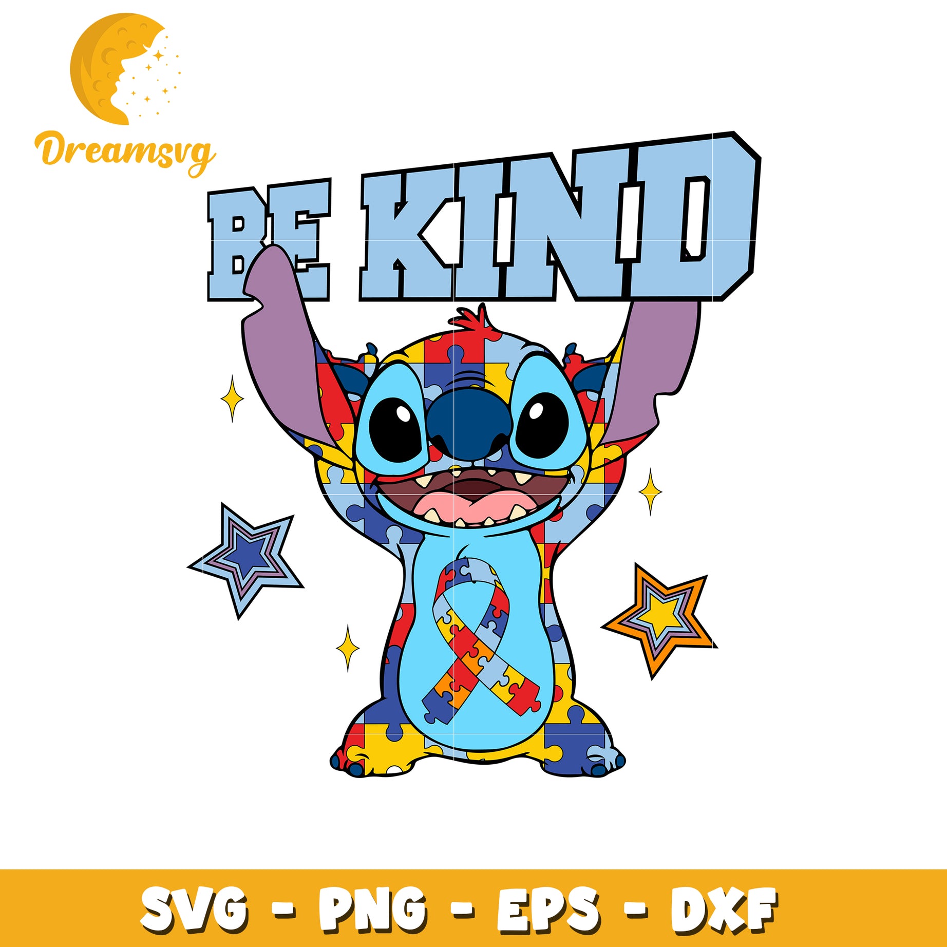 Stitch autism awareness be kind svg, stitch svg, autism awareness svg