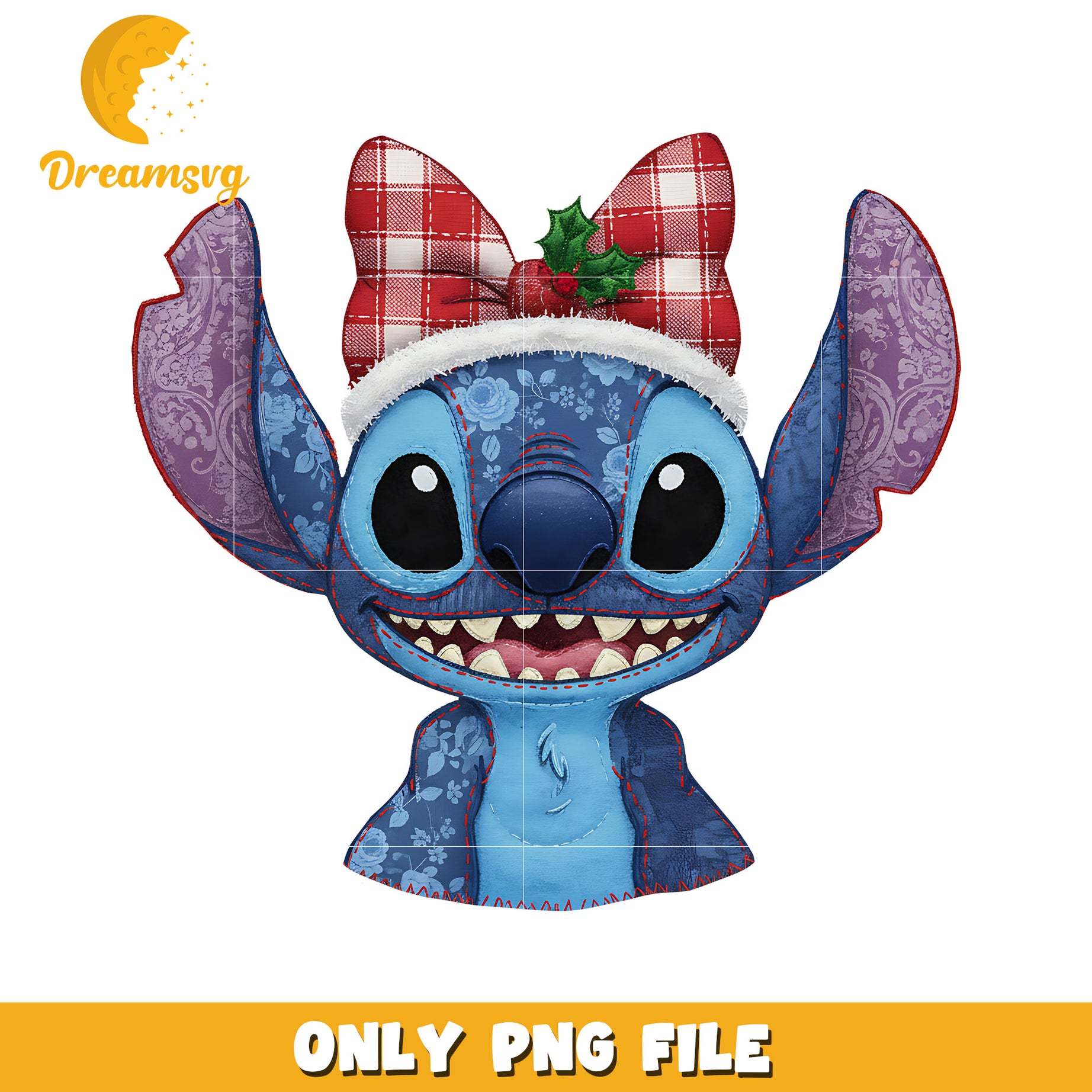 Stitch bowtie design png, christmas gifts​ png, grinchy​ png