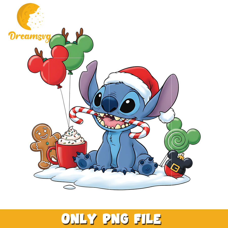 Stitch christmas png, christmas​​​ season png, disney png
