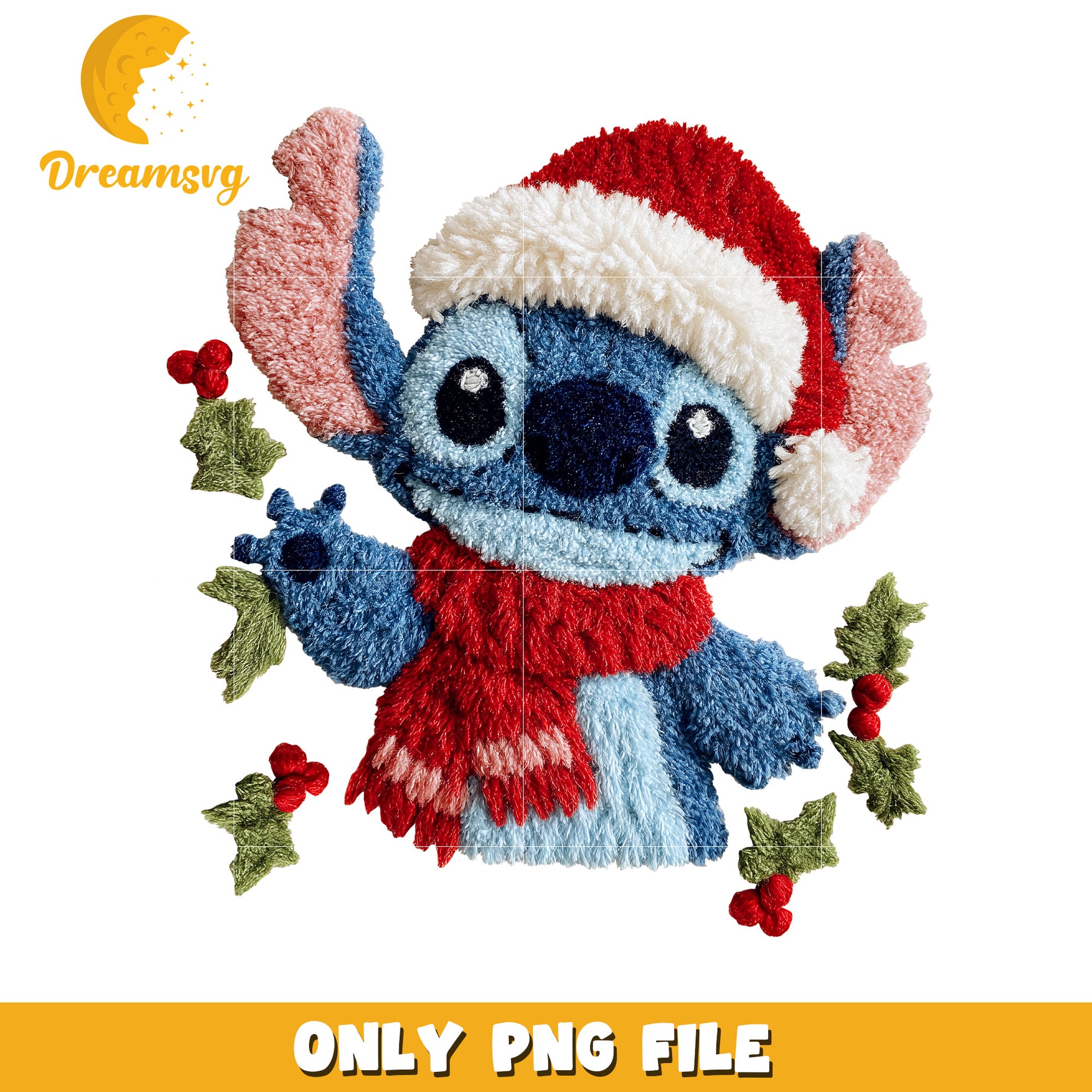 Stitch christmas png, christmas cookies​​​ png, yarn art png