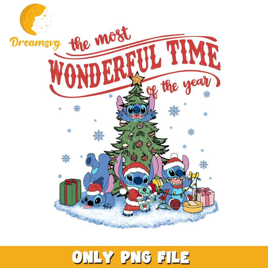 Stitch christmas png, disney png, happy christmas png
