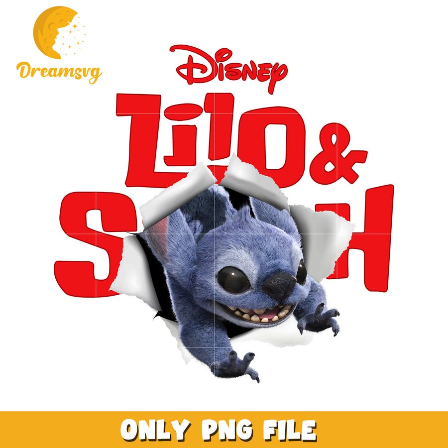 Stitch cute live action design png, stitch design png, disney stitch png
