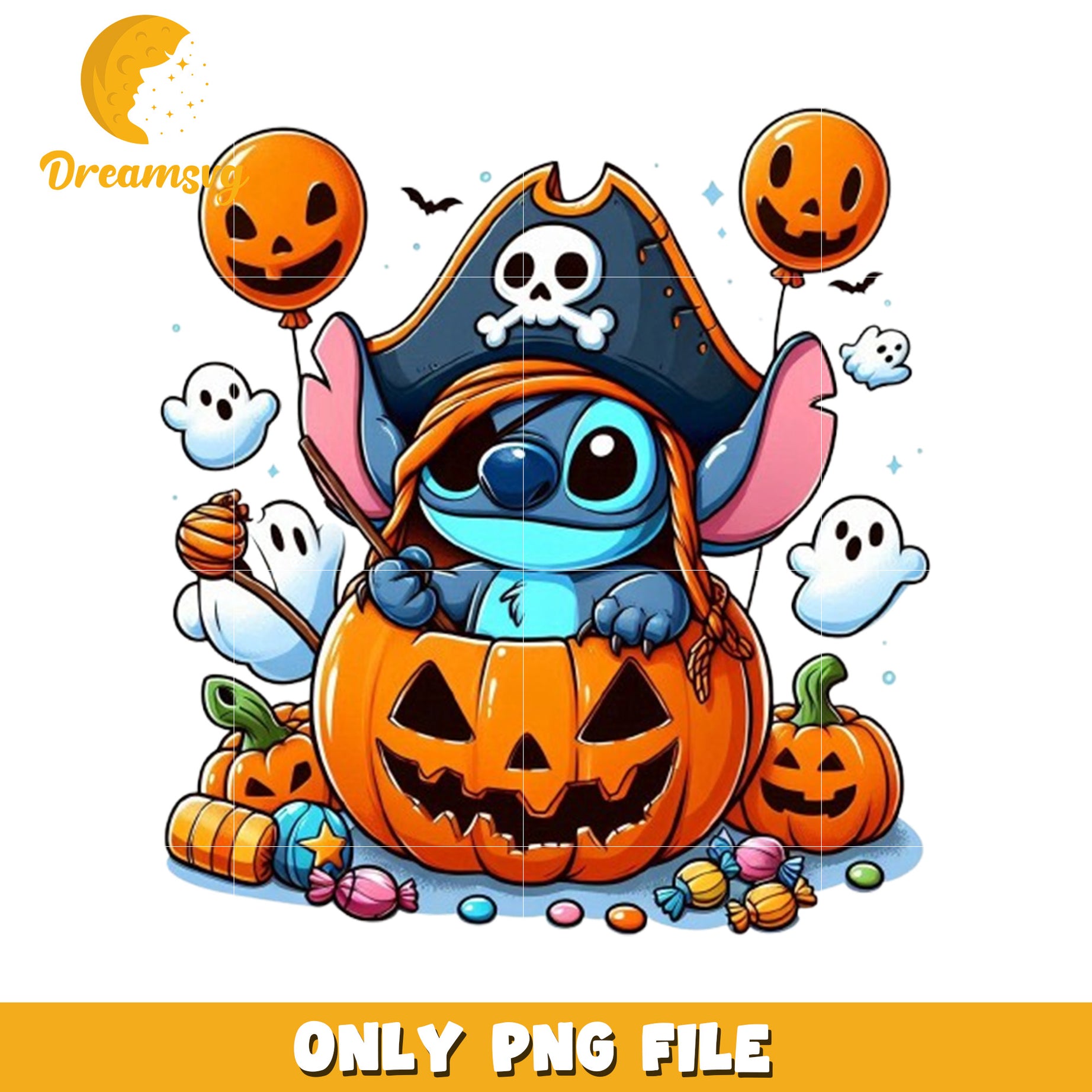 Stitch halloween pirate png, halloween holiday png, halloween memes png