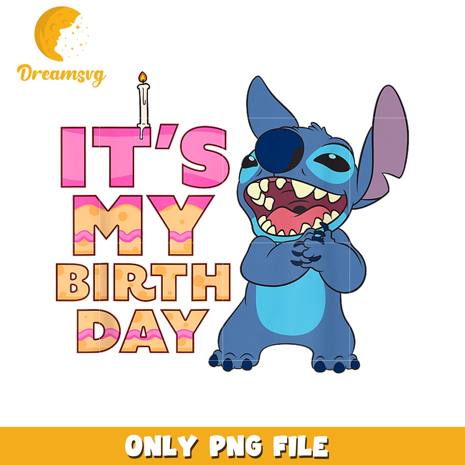 Stitch its my birthday happy png, birthday stitch png, lilo and stitch png