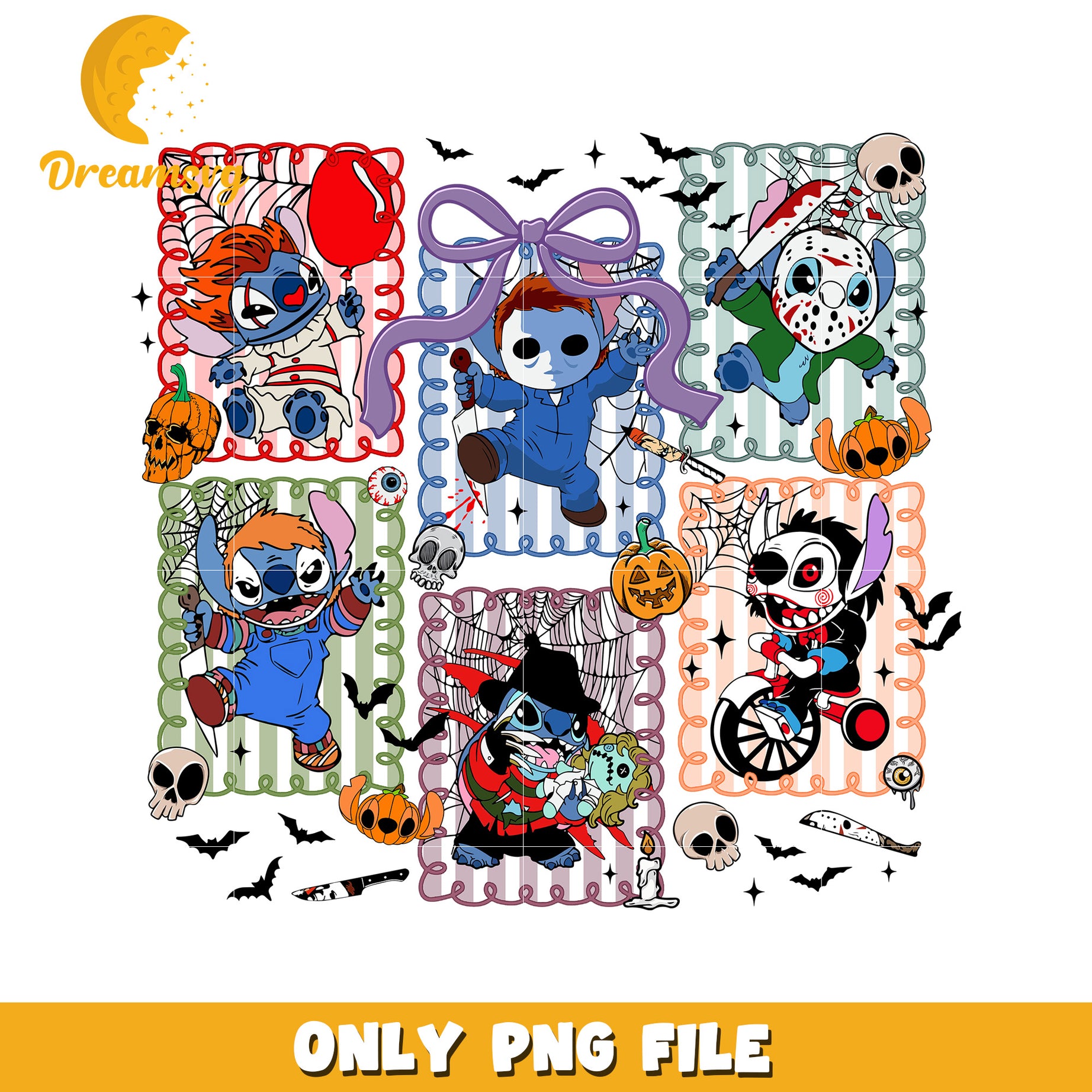 Stitch killers costume png, halloween holiday png, halloween memes png