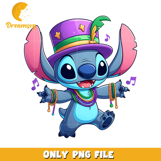 Stitch mardi gras hat png, mardi gras festival png, stitch png