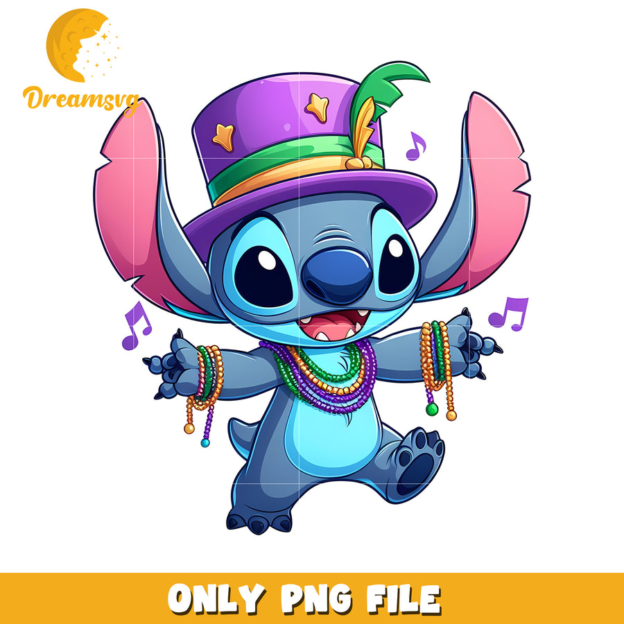Stitch mardi gras hat png, mardi gras festival png, stitch png