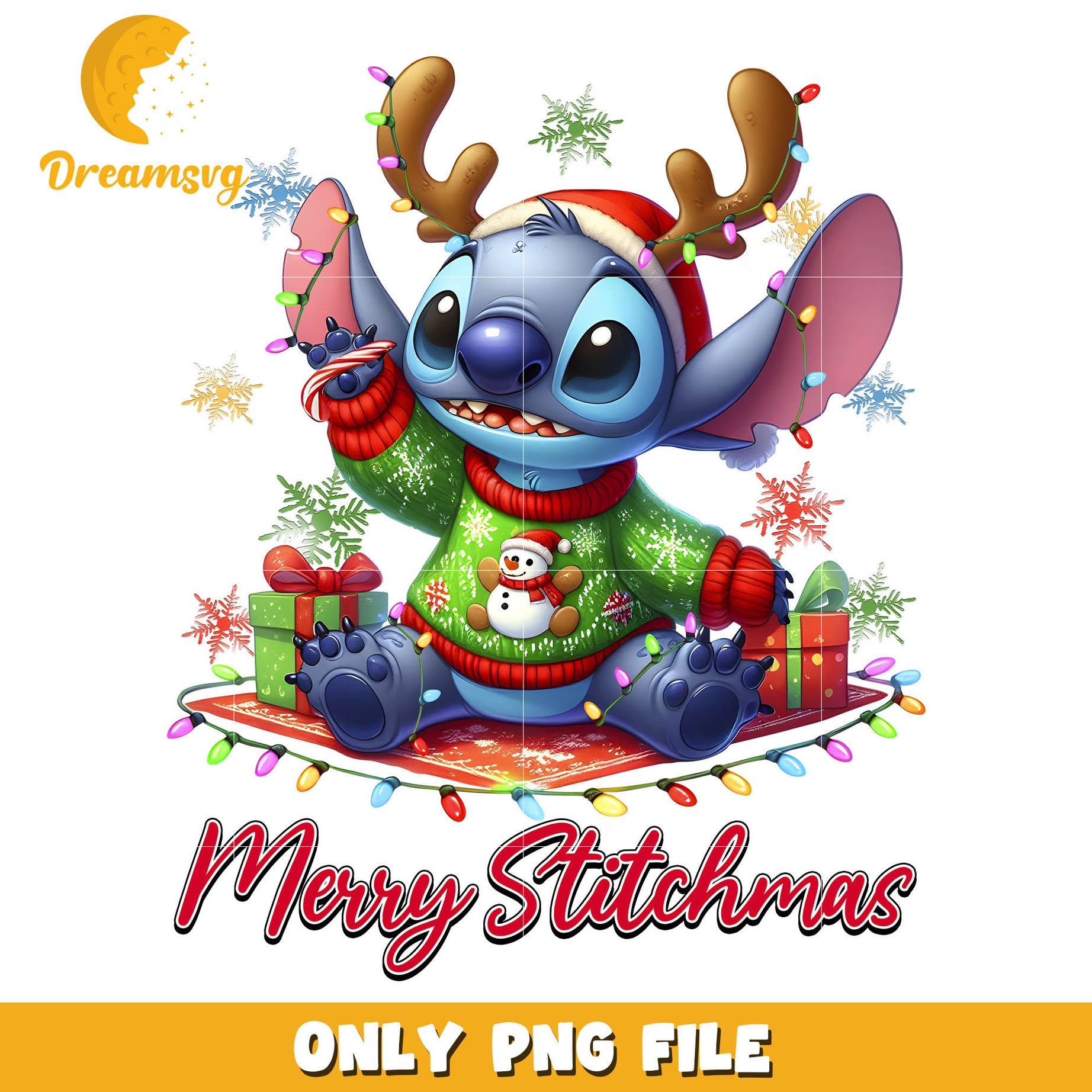 Stitch merry christmas png, stitch wallpaper​ png, christmas gift png