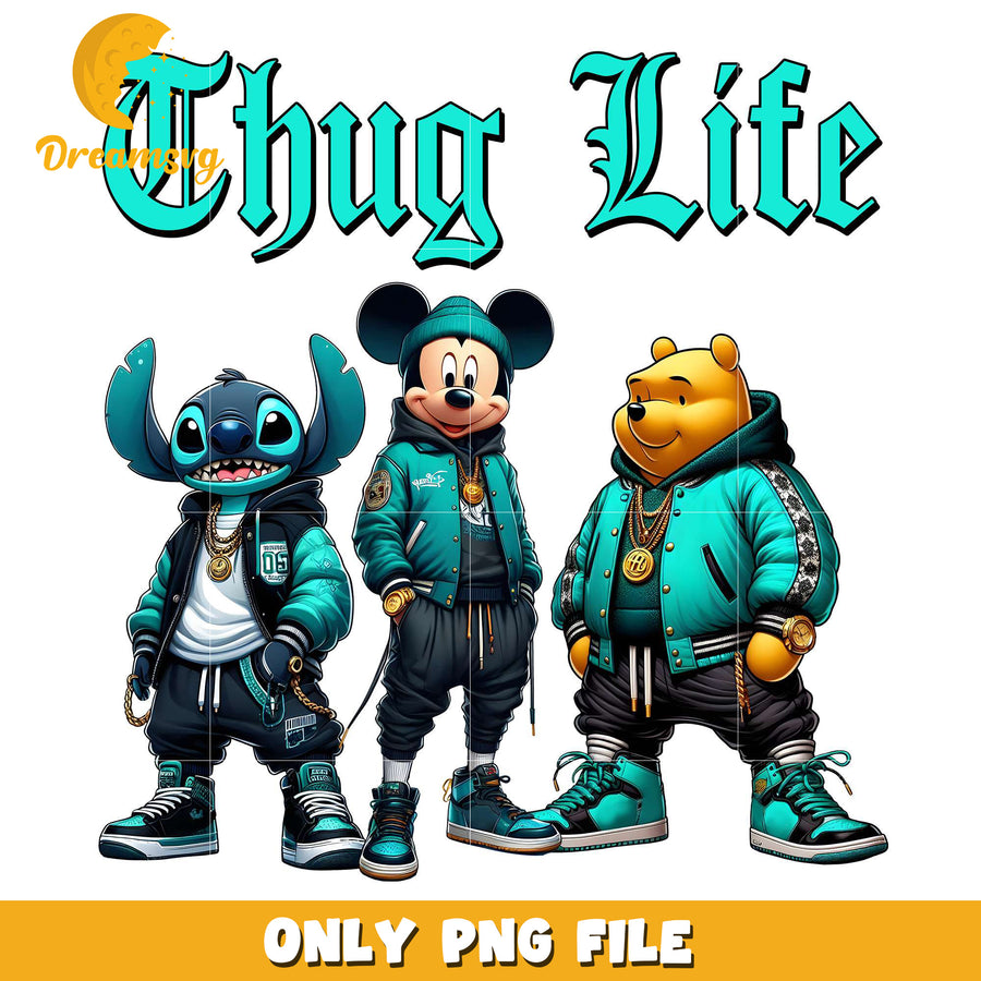 Stitch mickey and pooh thug life png, halloween costumes png, spirit halloween​ png