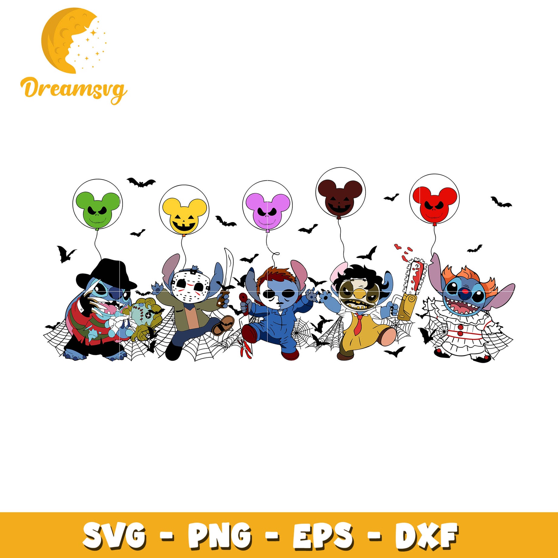 Disney Stitch horror Halloween svg