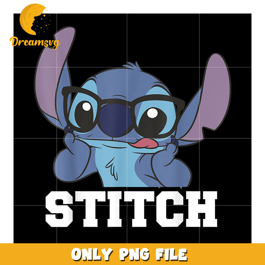 Stitch nerdy stitch portrait png, lilo and stitch png, disney character png