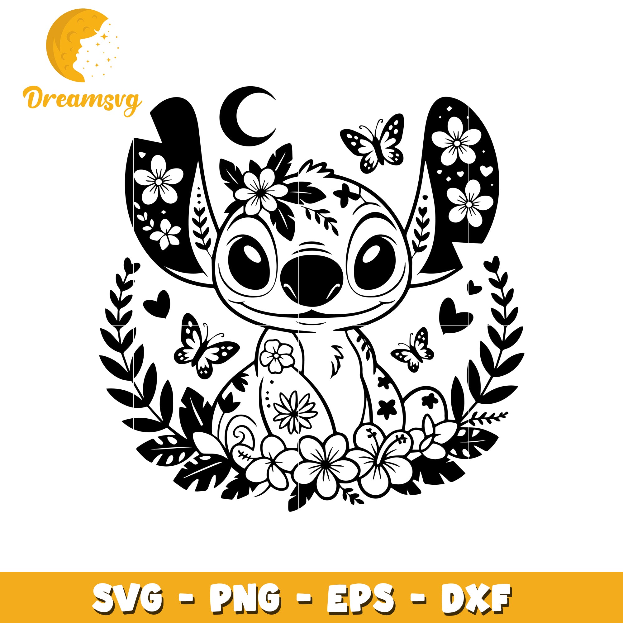 Stitch pattern design svg, halloween svg, popmart labubu svg – DreamSVG ...