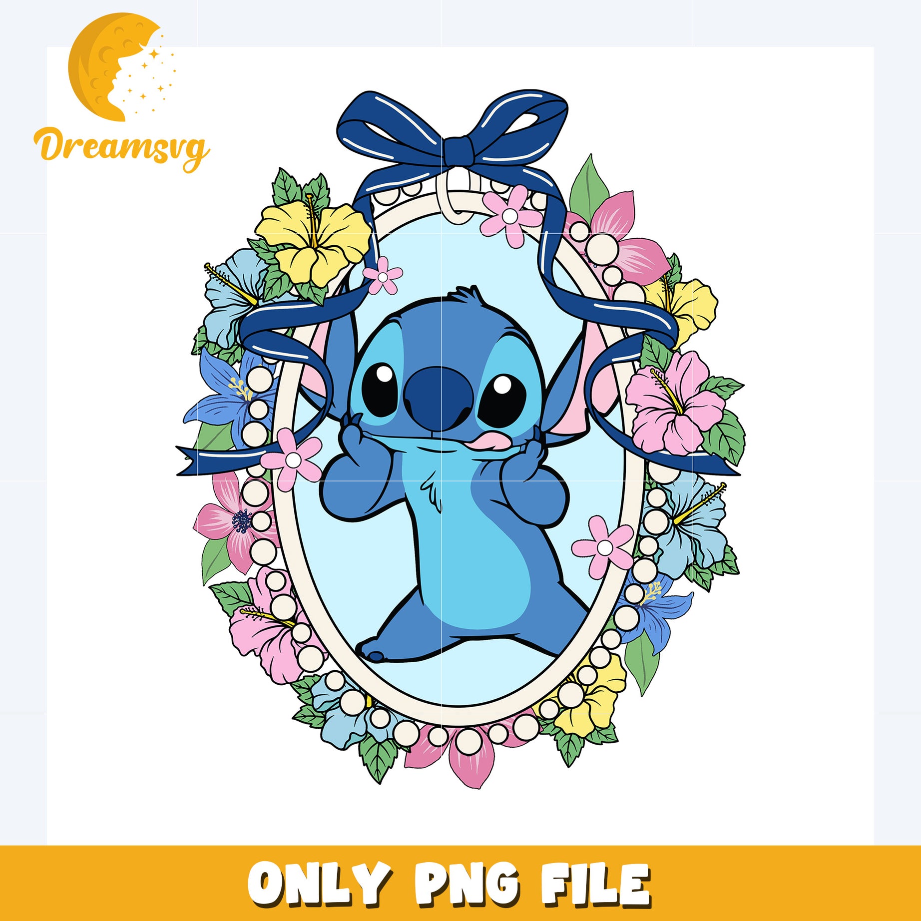 Stitch picture frame design png, disney plus png, disney world png