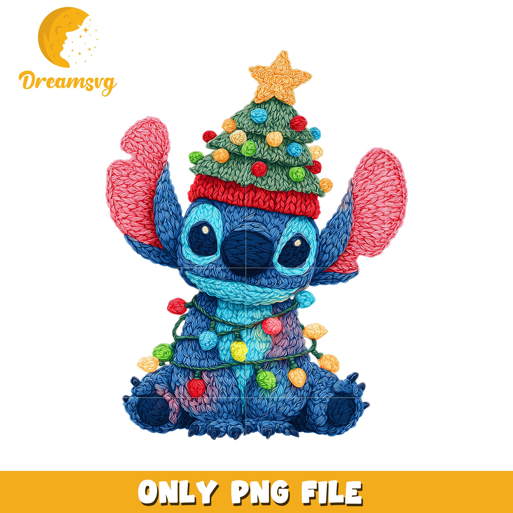 Stitch png, christmas cookies​​​ png, yarn art png