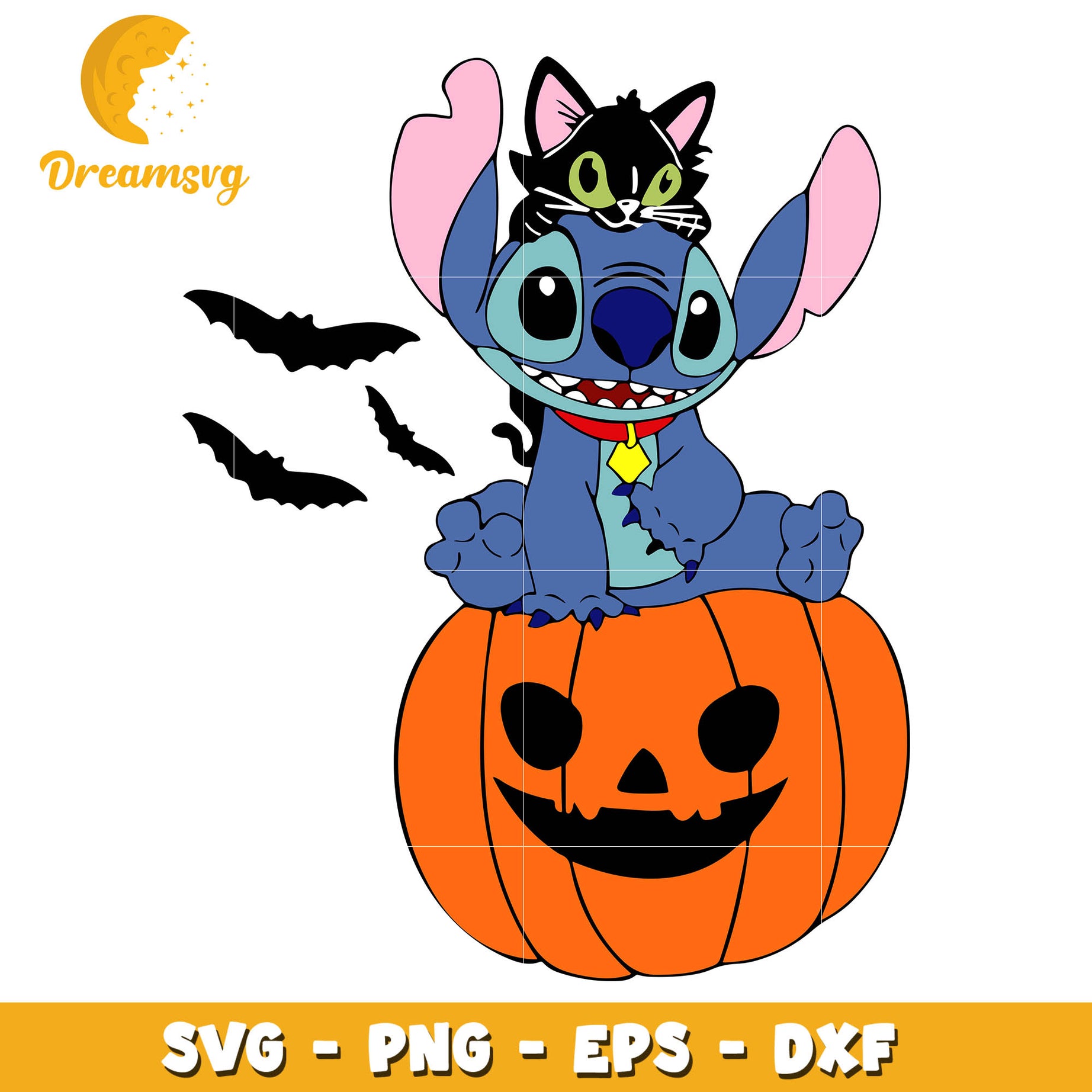 Disney Stitch pumpkin Halloween svg