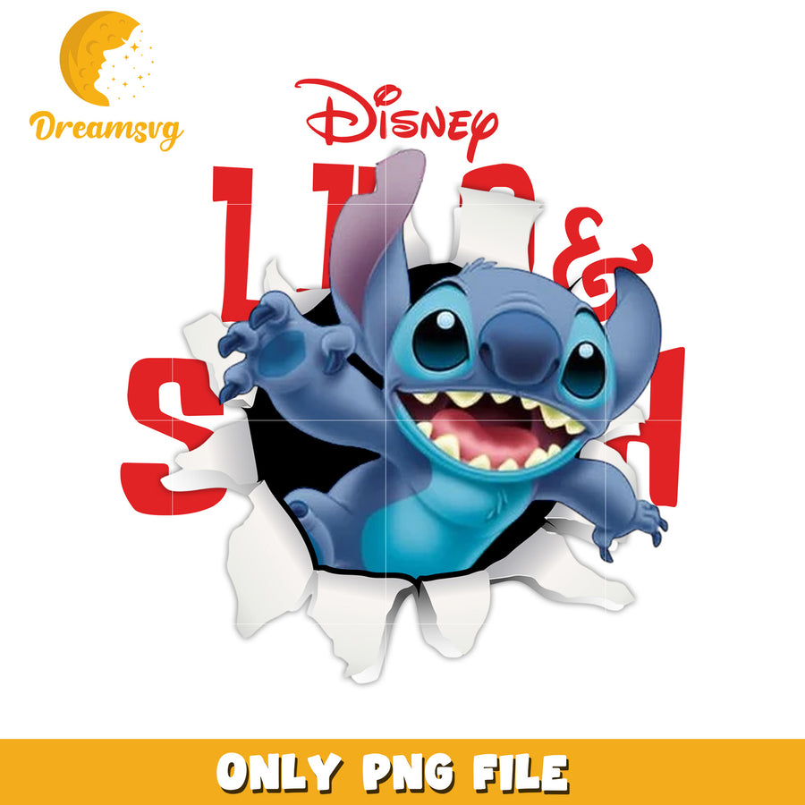 Stitch say hi png, stitch greeting png, disney stitch png