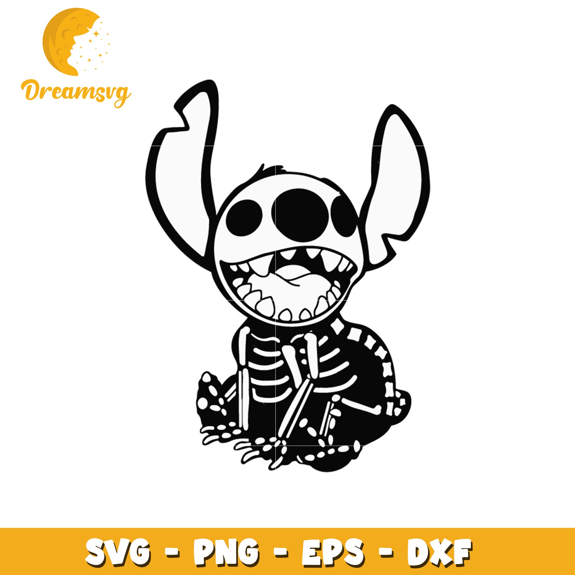 Stitch skeleton halloween svg, stitch svg, disney character svg