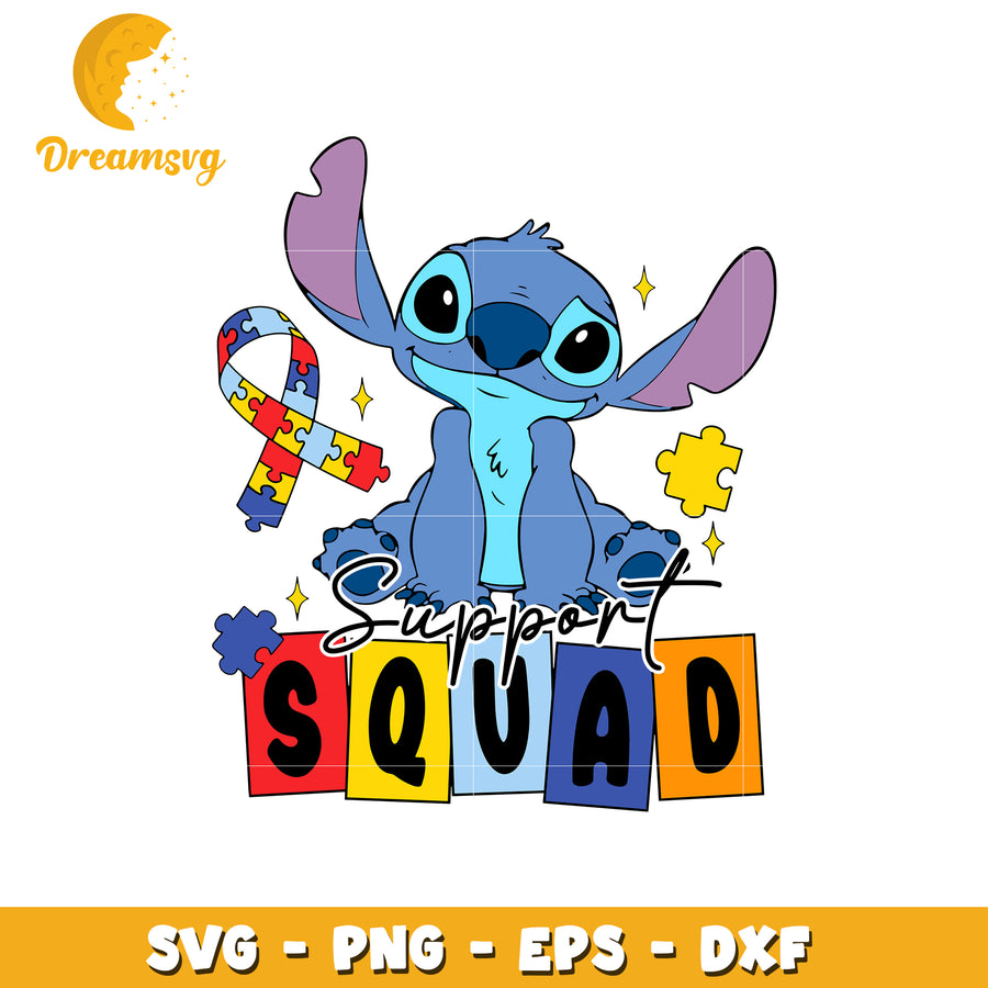 Stitch support squad svg, autism awareness svg, stitch svg