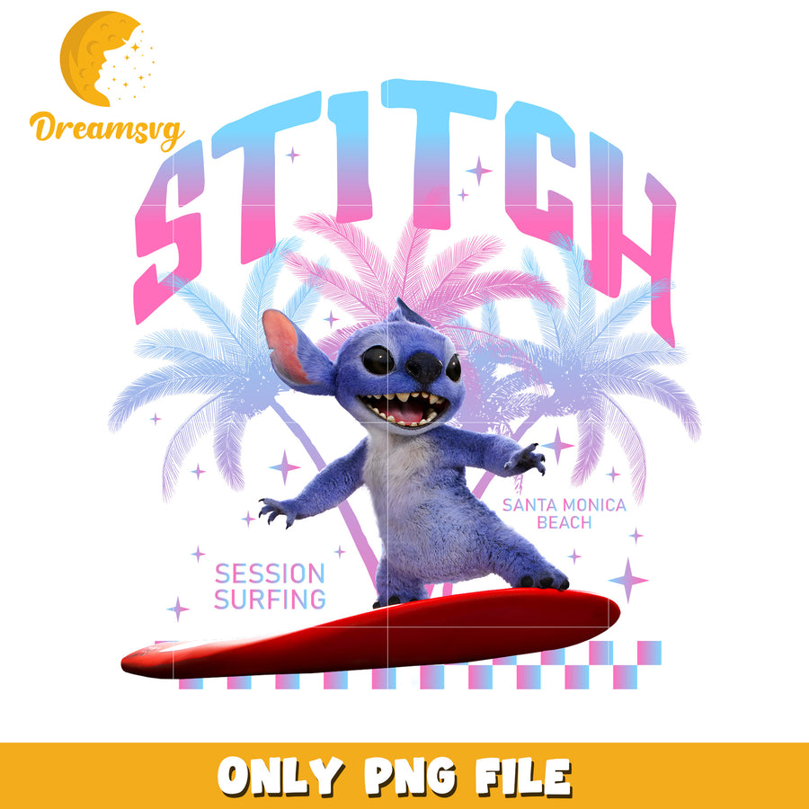 Stitch surfing png, disney stitch png, stitch waves png