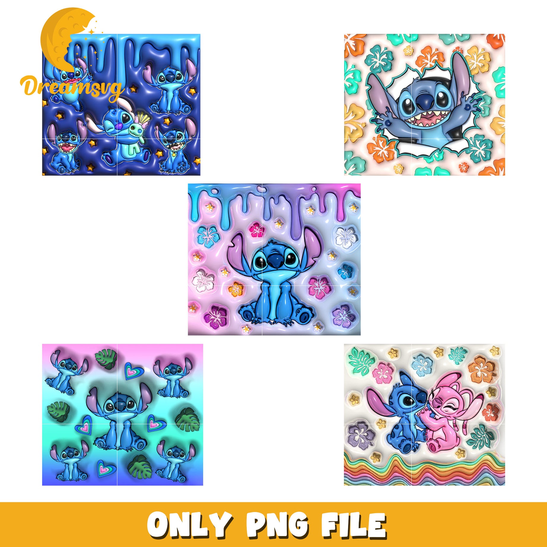 Stitch tumbler character bundle png, Stitch disney character png