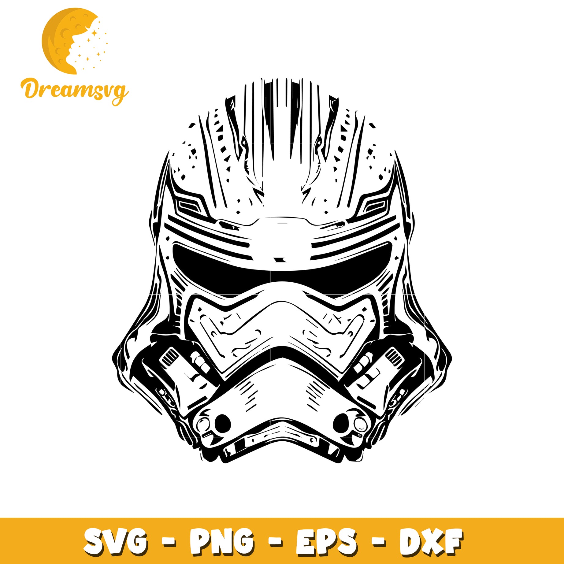 Stormtrooper Helmet SVG Clipart for Crafts and Designs