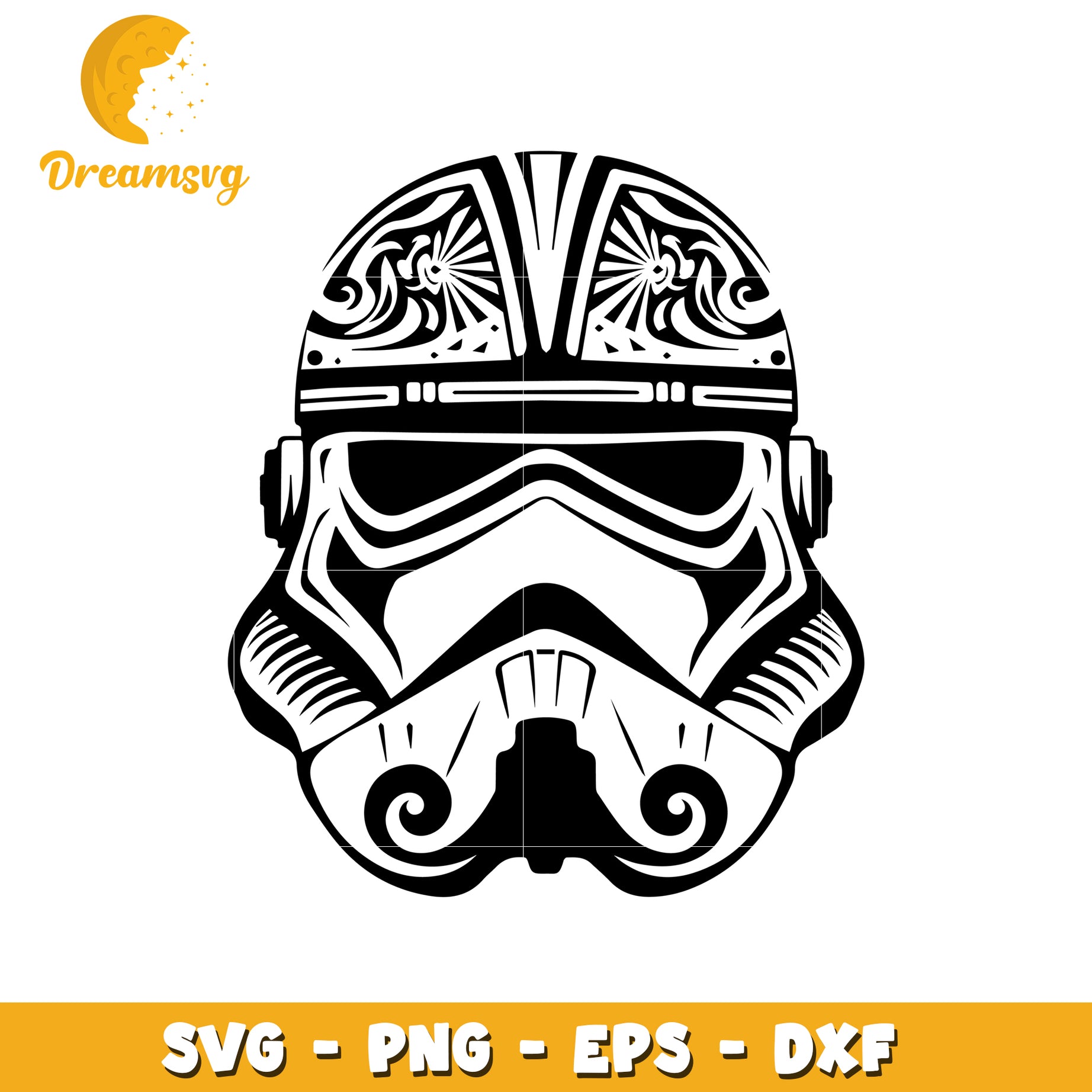 Stormtrooper SVG Cut File Floral Design