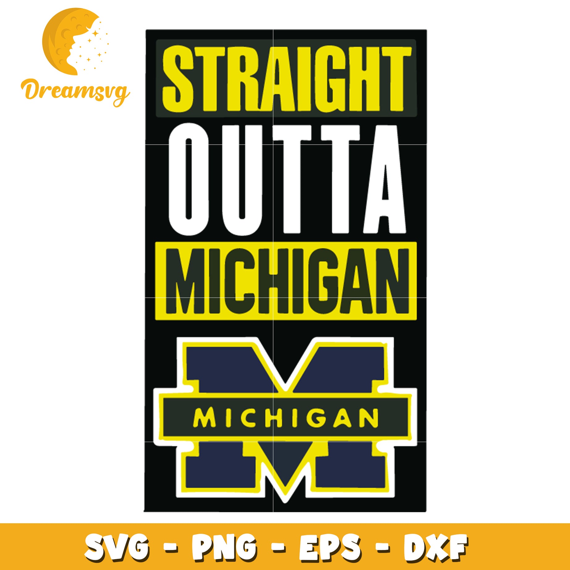 Straight Outta Michigan SVG Design for Crafting Projects