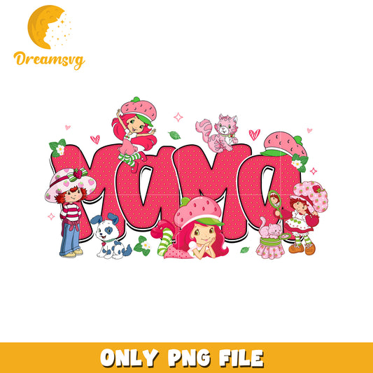 Strawberry Mama PNG, Cute Cartoon, Printable Image