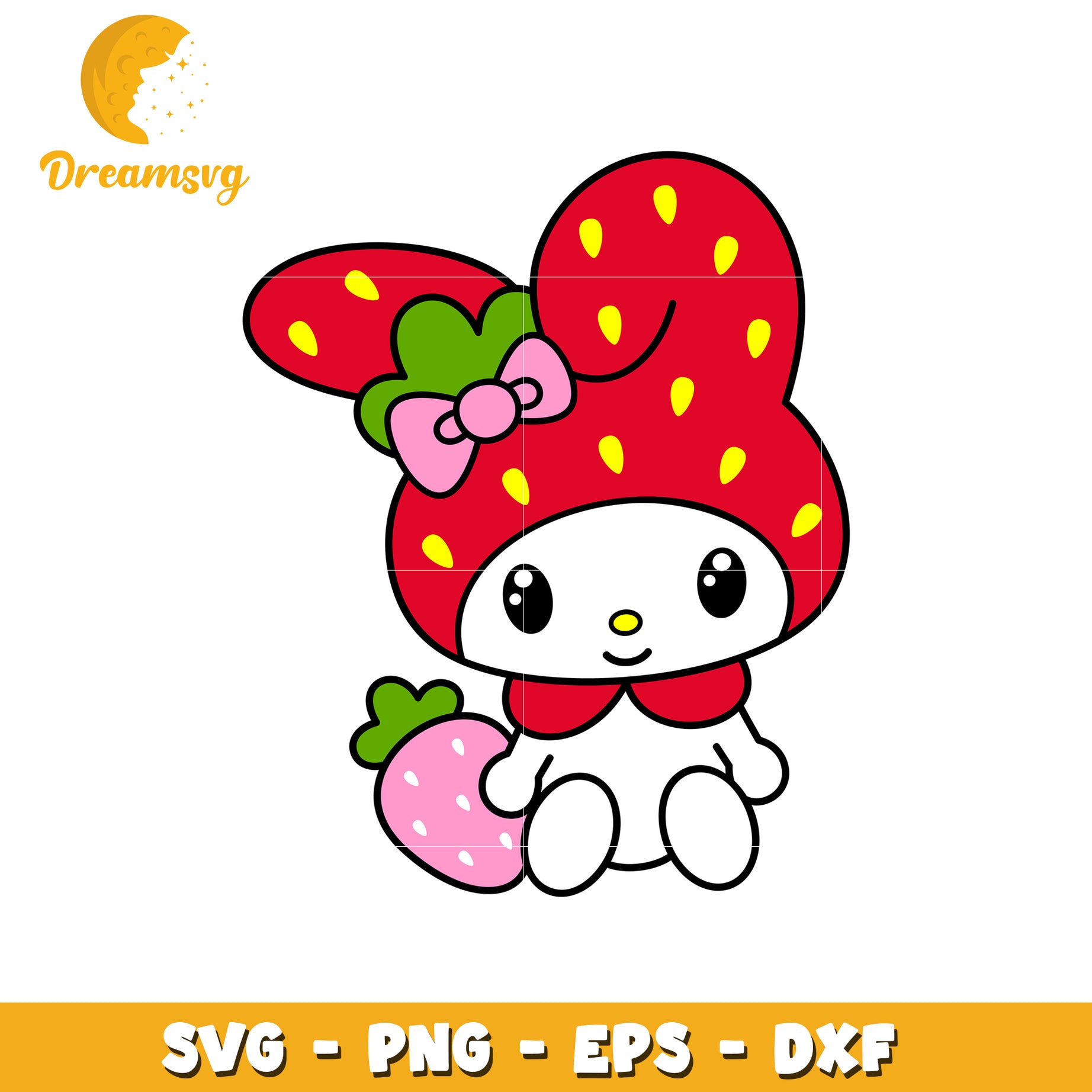 Strawberry My Melody SVG PNG EPS DXF