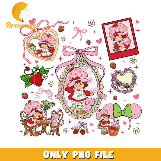 Strawberry Shortcake PNG Clipart, Sublimation Design