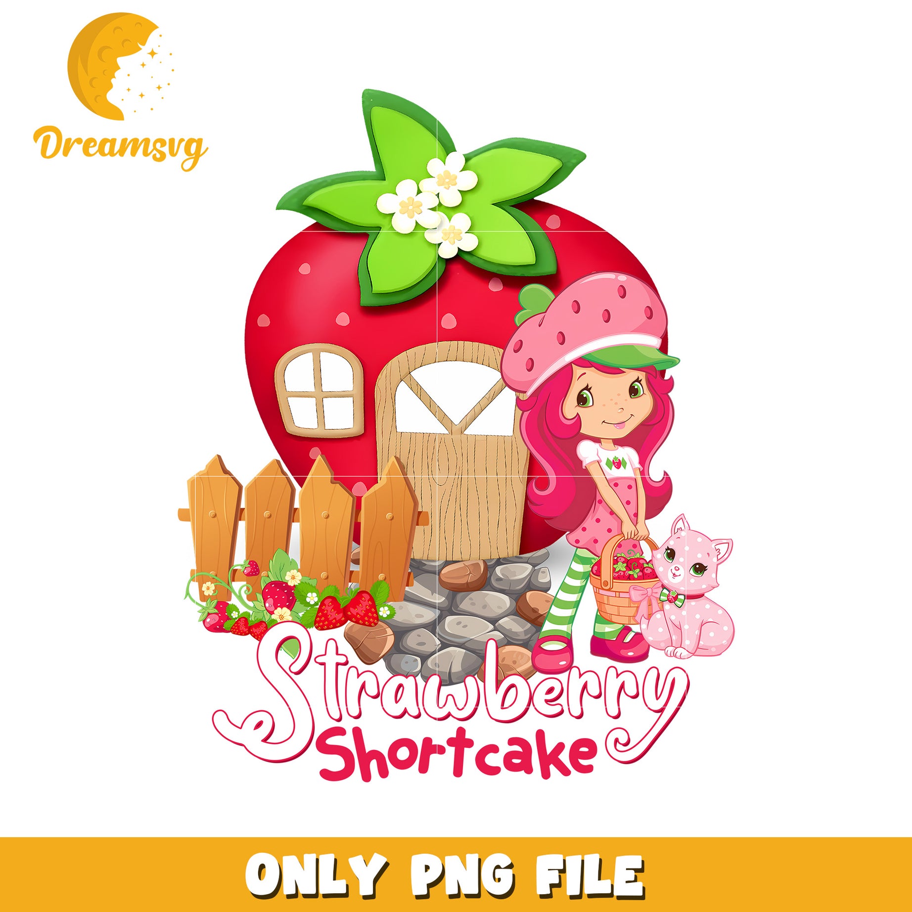 Strawberry Shortcake PNG, Cute, Clipart