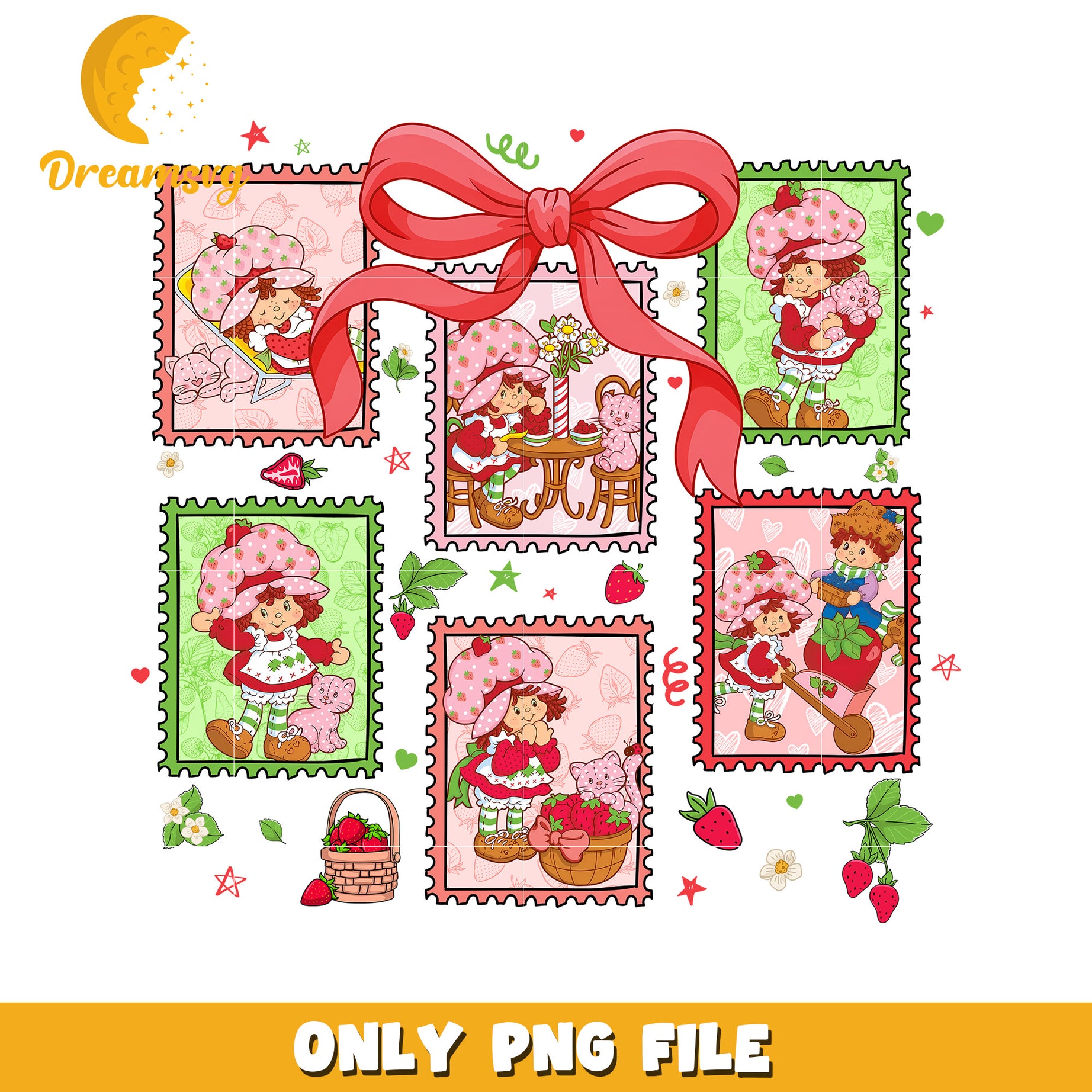 Strawberry Shortcake Stamps, PNG Clipart