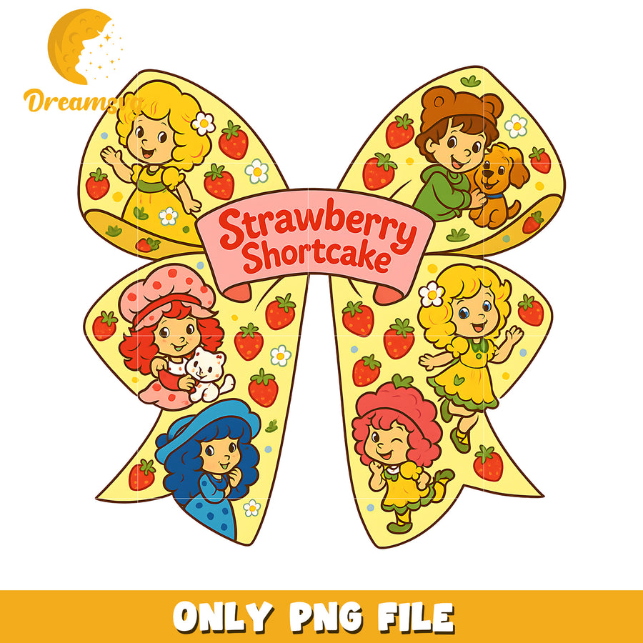 Strawberry bowtie png, strawberry shortcake png, american greetings png