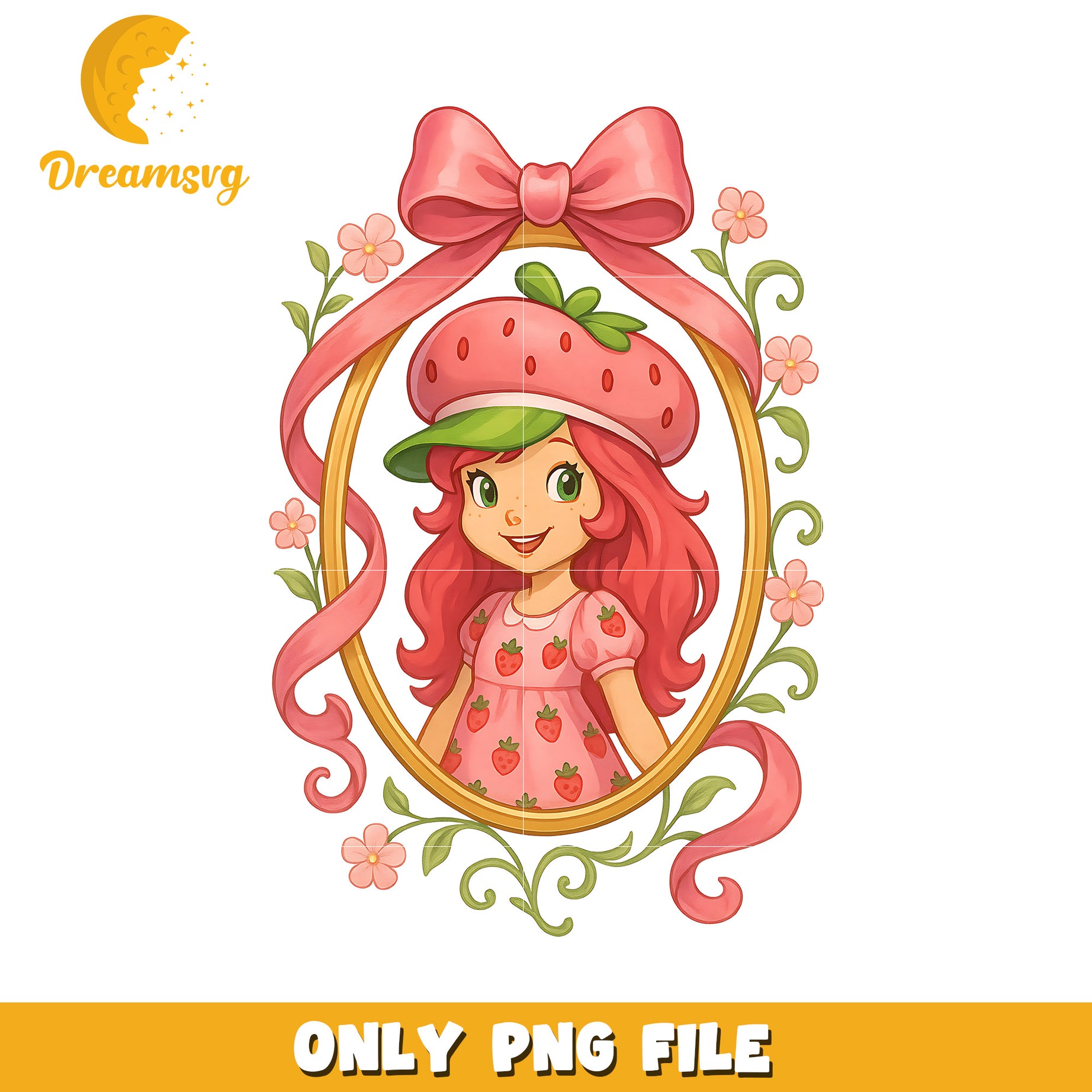 Strawbrry shortcake picture frame png, strawberry shortcake png, american greetings png