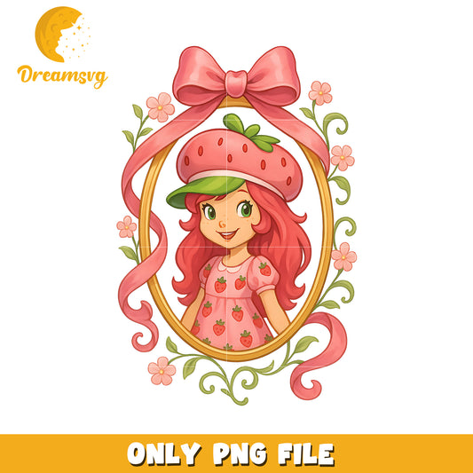 Strawbrry shortcake picture frame png, strawberry shortcake png, american greetings png