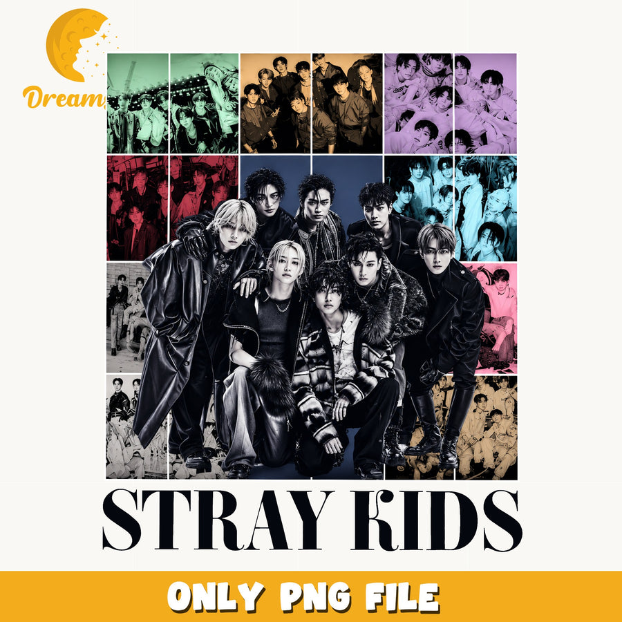 Stray Kids Collage PNG, Kpop Boy Band PNG, Music PNG