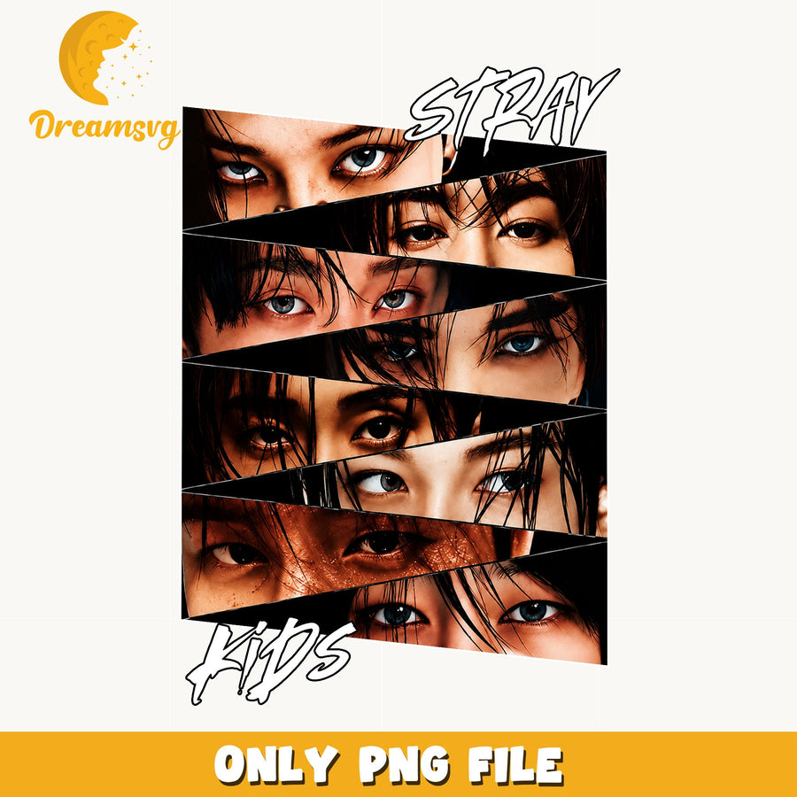 Stray Kids Eyes Collage PNG, Kpop Boy Band, Fan PNG