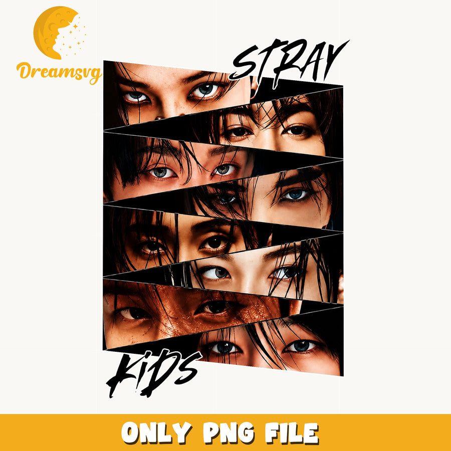 Stray Kids Face Strips PNG, Kpop Boy Band Art, Fan PNG