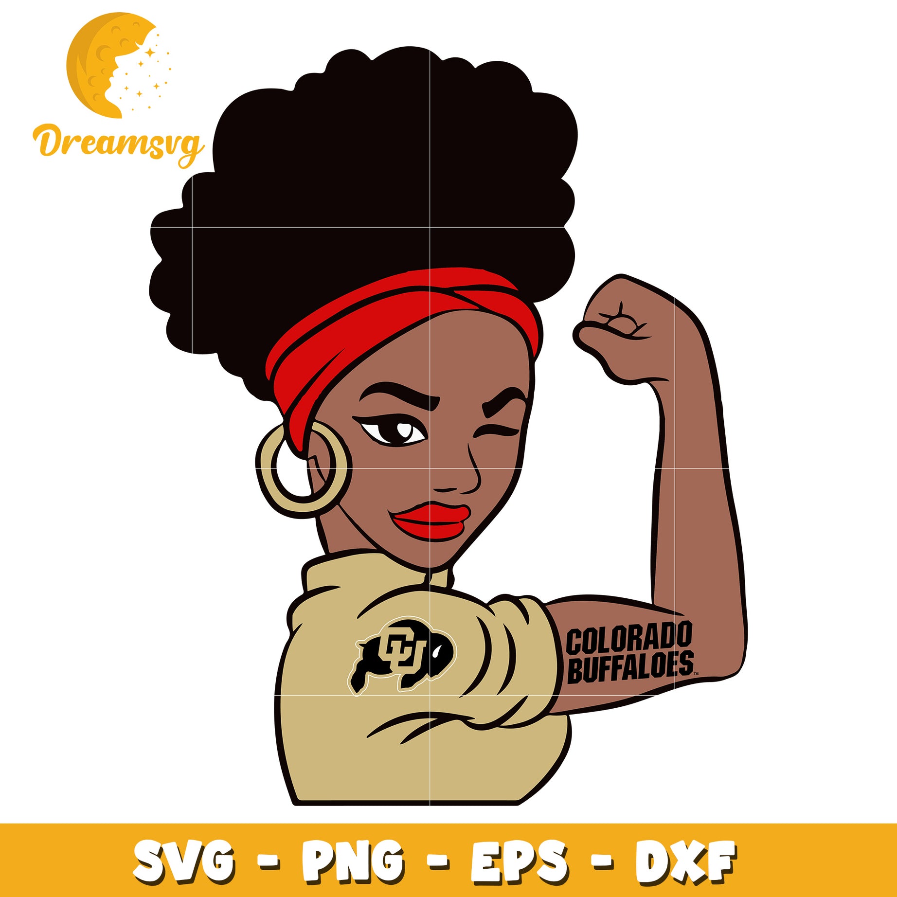 Strong Black Woman Colorado Buffaloes SVG