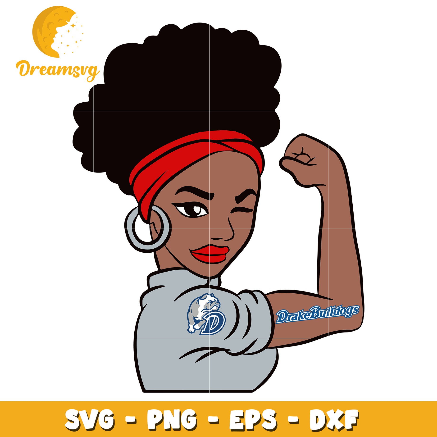 Strong Black Woman Drake Bulldogs SVG