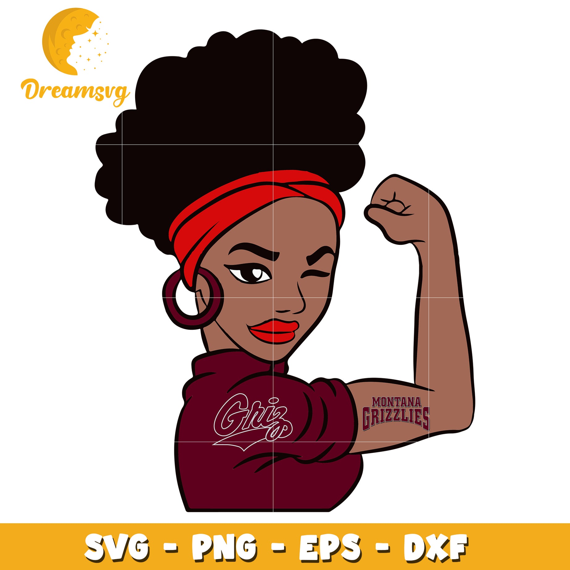 Strong Black Woman SVG PNG EPS DXF