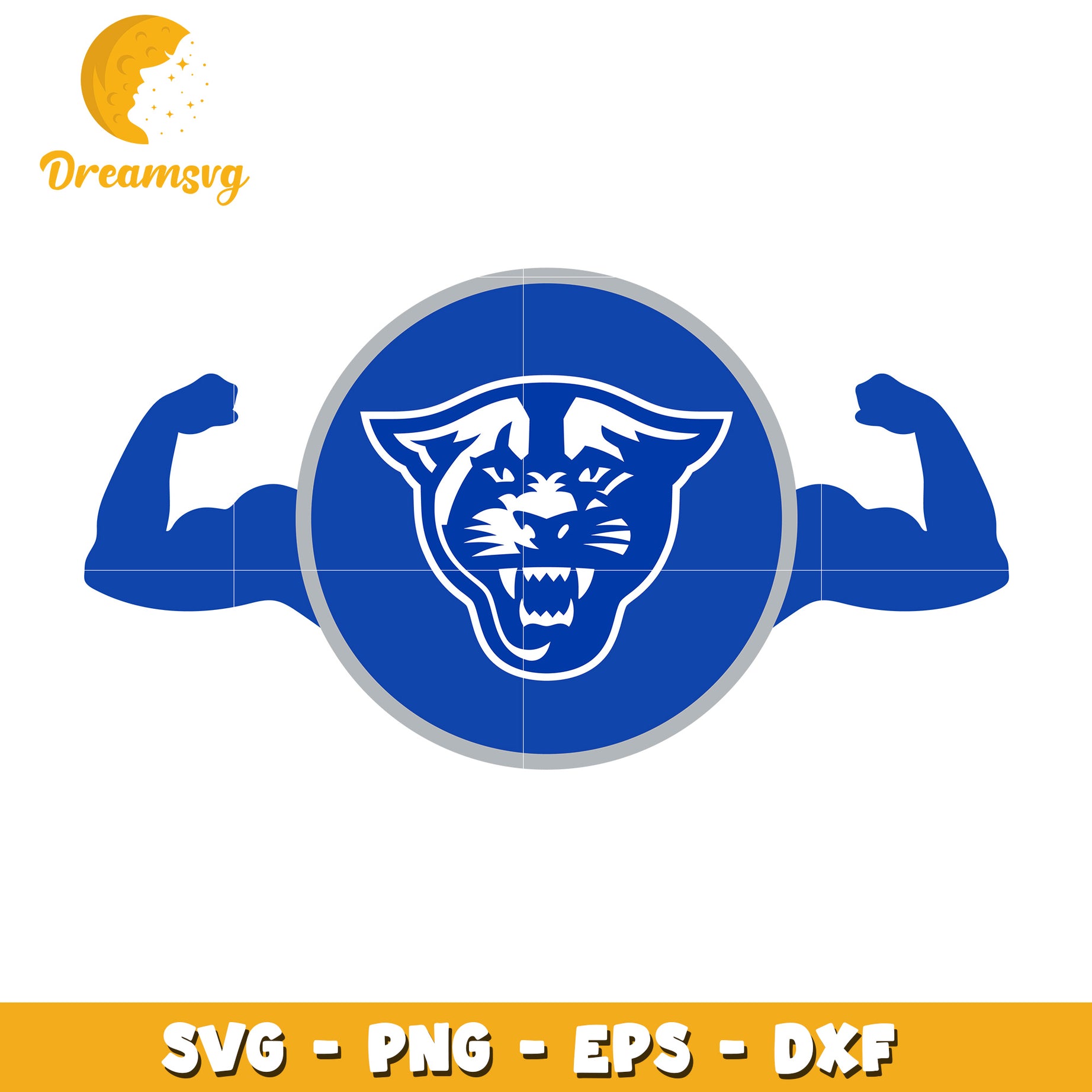 Strong Cougar Mascot SVG PNG EPS DXF