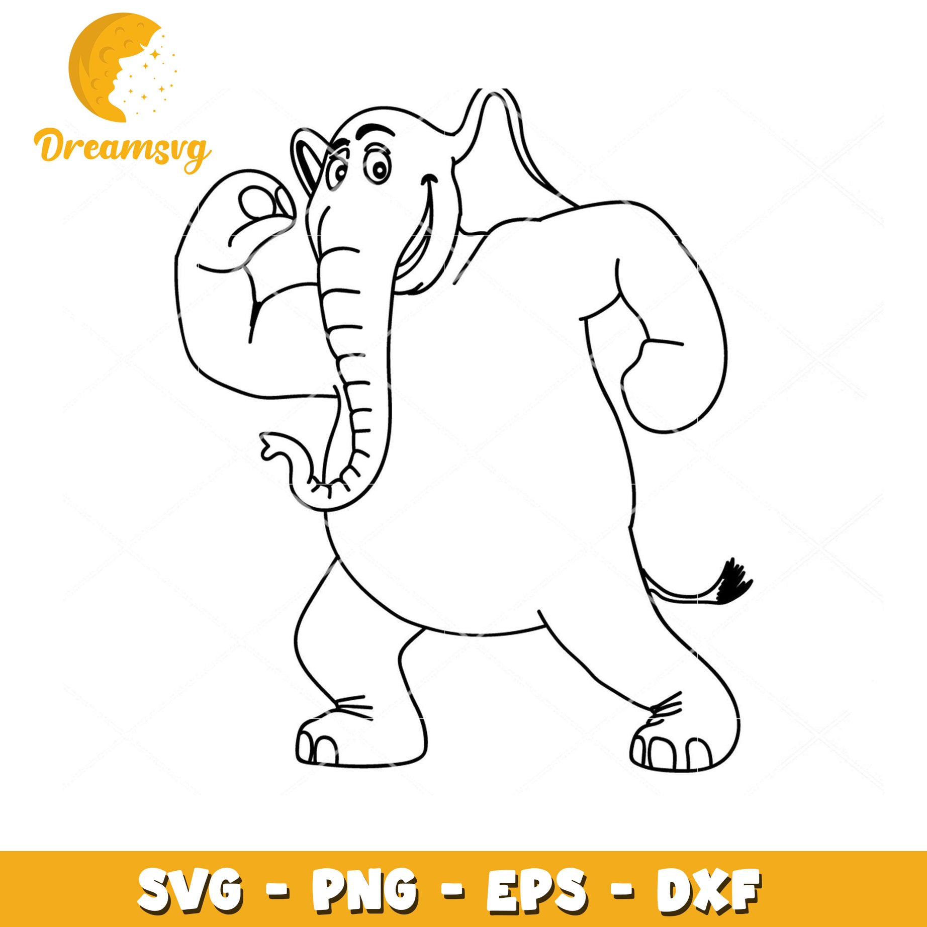 Strong Elephant SVG Cut File