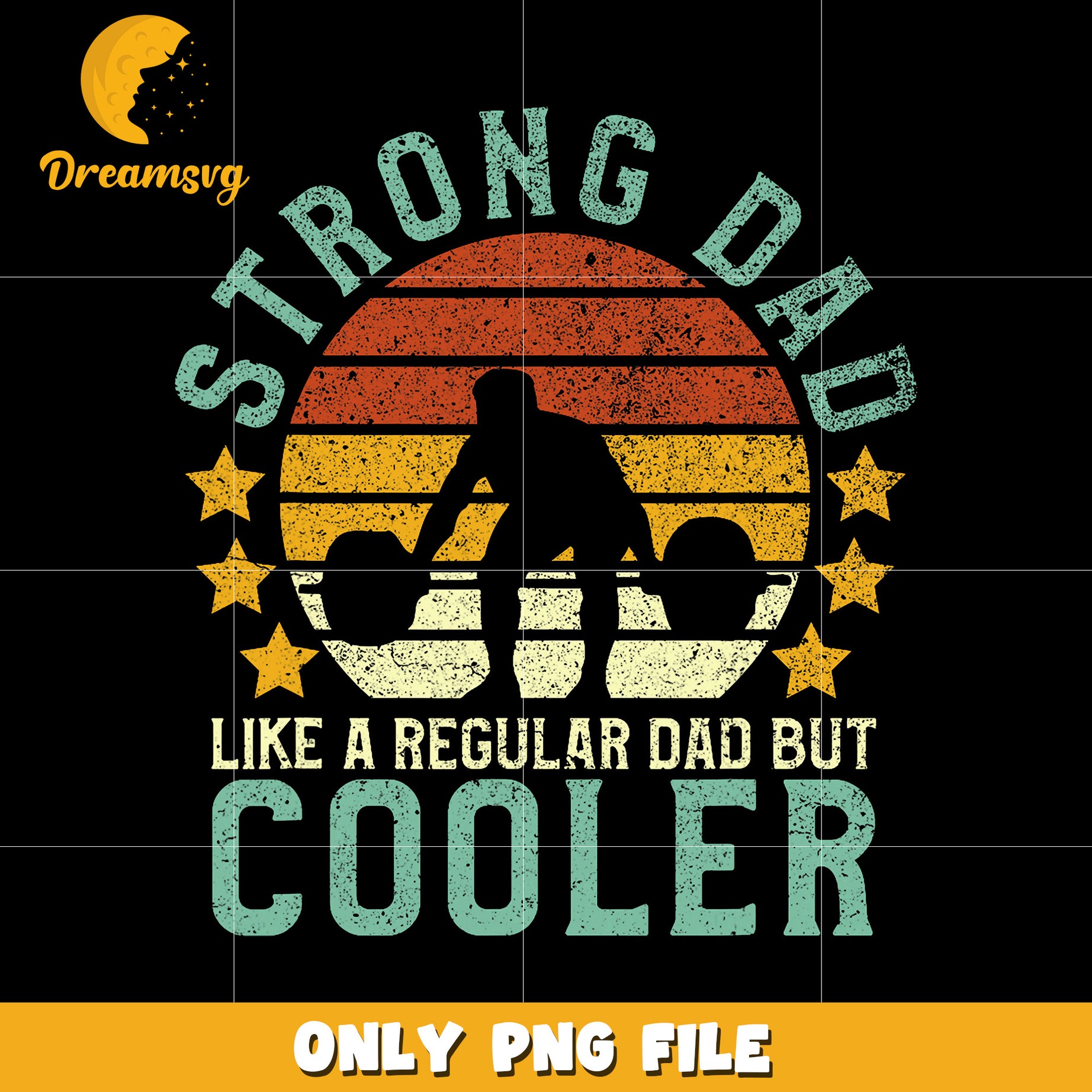 Strong dad like a regular dad but cooler png, strong dad png