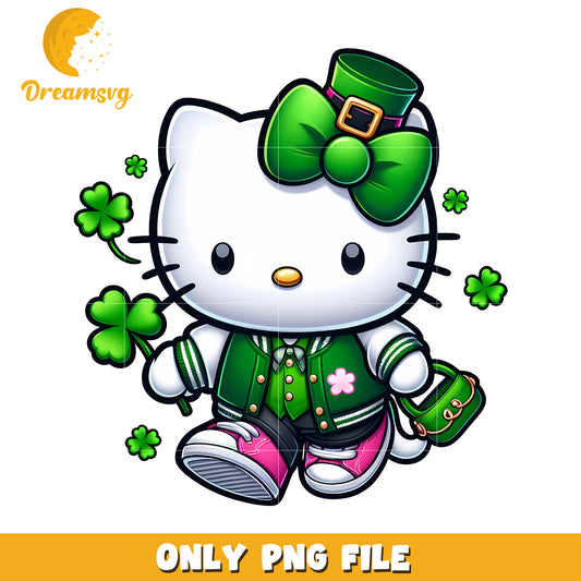Stunning Hello Kitty PNG File for St Patrick's Day Celebrations